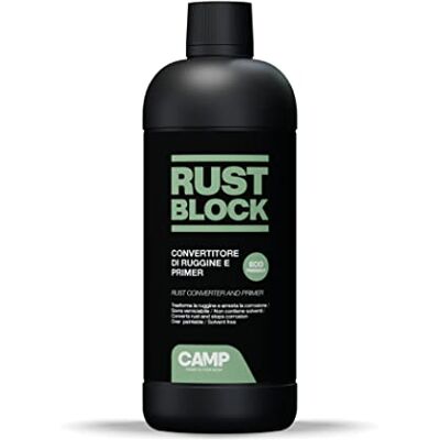 CAMP RUST BLOCK CONVERTER AND PRIMER, Rostumwandler, Konvertiert und blockiert Rost, Schützend, Überlackierbar, Eco-friendly, wasserbasiert, 750 ml CAMP RUST BLOCK CONVERTER AND PRIMER, Rostumwandler, Konvertiert und blockiert Rost, Schützend, Überlackierbar, Eco-friendly, wasserbasiert, 750 ml