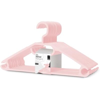 KEPLIN Platzsparende Kunststoff-Kleiderbügel, 20 Stück, strapazierfähig, drehbar, für Kleidung, Mäntel, Kleider, Hemden, Jacken, Hosen, rutschfest, mit drehbarem Haken und Krawattenaufhänger, Blush KEPLIN Platzsparende Kunststoff-Kleiderbügel, 20 Stück, strapazierfähig, drehbar, für Kleidung, Mäntel, Kleider, Hemden, Jacken, Hosen, rutschfest, mit drehbarem Haken und Krawattenaufhänger, Blush