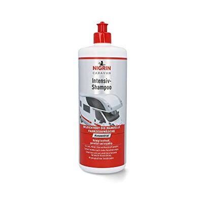 NIGRIN Autoshampoo, Konzentrat für Caravans und andere Fahrzeuge, kraftvolle und schonende Reinigungswirkung, geprüfte Materialverträglichkeit, 1 Liter NIGRIN Autoshampoo, Konzentrat für Caravans und andere Fahrzeuge, kraftvolle und schonende Reinigungswirkung, geprüfte Materialverträglichkeit, 1 Liter