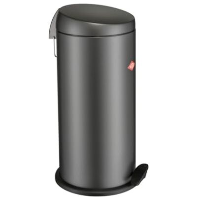 WESCO klassischer Tretabfallsammler CAPBOY MAXI in der Farbe graphit matt, pulverbeschichtetes Stahlblech, Metalleinsatz aus 22 Liter Volumen, Kunststoff-Fußtritt WESCO klassischer Tretabfallsammler CAPBOY MAXI in der Farbe graphit matt, pulverbeschichtetes Stahlblech, Metalleinsatz aus 22 Liter Volumen, Kunststoff-Fußtritt