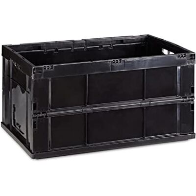Relaxdays Profi Klappbox, stabil, Gewerbe, hochwertiger Kunststoff, Qualität, 60L, Kiste, 31,5 x 58,5 x 40 cm, schwarz Relaxdays Profi Klappbox, stabil, Gewerbe, hochwertiger Kunststoff, Qualität, 60L, Kiste, 31,5 x 58,5 x 40 cm, schwarz