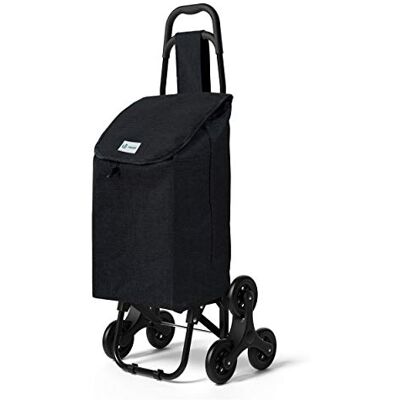 VOUNOT ® Einkaufstrolley Treppensteiger, Trolly Einkaufswagen Klappbar, Hackenporsche mit 3 Räder, Wasserdichter, 32L Schwarz (Oxford) 94 x 37 x 34 cm VOUNOT ® Einkaufstrolley Treppensteiger, Trolly Einkaufswagen Klappbar, Hackenporsche mit 3 Räder, Wasserdichter, 32L Schwarz (Oxford) 94 x 37 x 34 cm