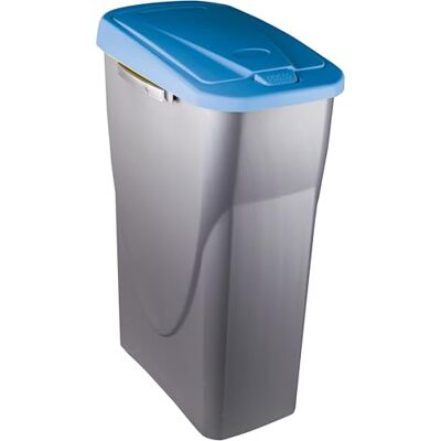 M home by Mazzei Mondex M-Home by Mazzei Mondex Mülleimer zur Mülltrennung, 25 l, aus Kunststoff – leicht zu öffnen – Behälter in Silbergrau mit blauem Deckel – ideal für Küche, Speisekammer – hergestellt in Frankreich M home by Mazzei Mondex M-Home by Mazzei Mondex Mülleimer zur Mülltrennung, 25 l, aus Kunststoff – leicht zu öffnen – Behälter in Silbergrau mit blauem Deckel – ideal für Küche, Speisekammer – hergestellt in Frankreich
