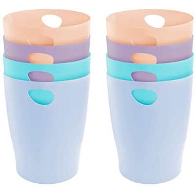 Exacompta 45396D 8er Pack ECOBIN Papierkorb Aquarel 15 Liter mit Griffen. Eleganter und robuster Papierkorb und Mülleimer im modernen Design Farbig sortiert zu je 2x Korallenrot, Blau, Grün, Mauve Exacompta 45396D 8er Pack ECOBIN Papierkorb Aquarel 15 Liter mit Griffen. Eleganter und robuster Papierkorb und Mülleimer im modernen Design Farbig sortiert zu je 2x Korallenrot, Blau, Grün, Mauve
