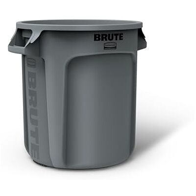 Rubbermaid Commercial Products Brute Behälter mit Luftkanälen Robuster Mülleimer aus Kunststoff 38 l, Grau Rubbermaid Commercial Products Brute Behälter mit Luftkanälen Robuster Mülleimer aus Kunststoff 38 l, Grau