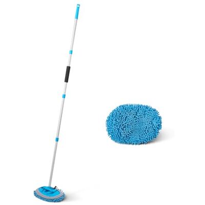 Amazon Basics Teleskopische Autowaschbürste, Ausziehbarer Stiel bis 158,0cm, 180°-Schwenkkopf, Mikrofaser-Handschuh, Reinigungsset für Autos, Transporter, LKWs, Blau Amazon Basics Teleskopische Autowaschbürste, Ausziehbarer Stiel bis 158,0cm, 180°-Schwenkkopf, Mikrofaser-Handschuh, Reinigungsset für Autos, Transporter, LKWs, Blau