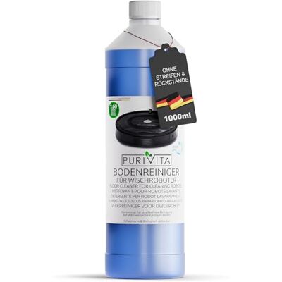 Purivita ® Wischroboter Bodenreiniger Reinigungsmittel Konzentrat, 1L Streifenfrei, schnell trocknend und ergiebig, auch für Nasssauger, Saugwischer und Waschsauger Purivita ® Wischroboter Bodenreiniger Reinigungsmittel Konzentrat, 1L Streifenfrei, schnell trocknend und ergiebig, auch für Nasssauger, Saugwischer und Waschsauger