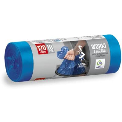 Anna Zaradna Anna Föderative Müllsäcke MIT OHREN 120L 10pcs blau Anna Zaradna Anna Föderative Müllsäcke MIT OHREN 120L 10pcs blau