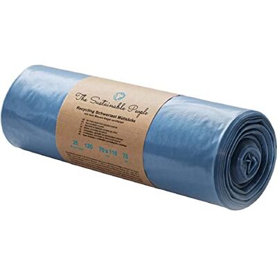 The Sustainable People TSP Schwerlast Müllsäcke 120 L – aus mind. 90% Post-Consumer-Abfällen (PE) Blauer Engel zertifiziert 25er Rolle extrem reißfest (70 μm) 700x1100 mm ideal für Renovierung und Gewerbe-Abfälle The Sustainable People TSP Schwerlast Müllsäcke 120 L – aus mind. 90% Post-Consumer-Abfällen (PE) Blauer Engel zertifiziert 25er Rolle extrem reißfest (70 μm) 700x1100 mm ideal für Renovierung und Gewerbe-Abfälle