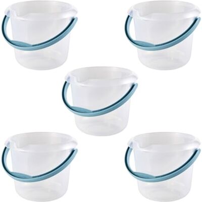 keeeper mika 5X Eimer mit integrierter Mess-Skala und ergonomischem Griff, 5 l, Natur-Transparent keeeper mika 5X Eimer mit integrierter Mess-Skala und ergonomischem Griff, 5 l, Natur-Transparent