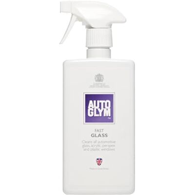 AutoGlym Fast Glass, Autoscheibenreiniger Spray, 500 ml Streifenfreier Glasreiniger für Windschutzscheibe, Fenster und Spiegel mit kristallklarem Finish AutoGlym Fast Glass, Autoscheibenreiniger Spray, 500 ml Streifenfreier Glasreiniger für Windschutzscheibe, Fenster und Spiegel mit kristallklarem Finish
