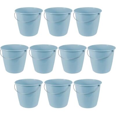 keeeper Erik 10x Eimer mit Metallbügel, 5 l, Polypropylen, 24 x 24 x 20 cm, Nordic Blue keeeper Erik 10x Eimer mit Metallbügel, 5 l, Polypropylen, 24 x 24 x 20 cm, Nordic Blue
