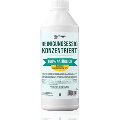 PLANTAWA Essigessenz 10º 1L Weißer Haushaltsessig Natürlicher und wirksamer Reiniger gegen Kalk und Schmutz Ideal für Küche, Bad und Geräte PLANTAWA Essigessenz 10º 1L Weißer Haushaltsessig Natürlicher und wirksamer Reiniger gegen Kalk und Schmutz Ideal für Küche, Bad und Geräte