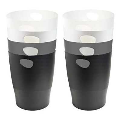 Exacompta 45398D ECOBIN 8er Pack Papierkörbe 15 Liter mit Griffen. Eleganter und robuster Papierkorb und Mülleimer im modernen Design farbig sortiert (glasklar, weiß, grau, schwarz) Exacompta 45398D ECOBIN 8er Pack Papierkörbe 15 Liter mit Griffen. Eleganter und robuster Papierkorb und Mülleimer im modernen Design farbig sortiert (glasklar, weiß, grau, schwarz)