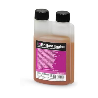 ERRECOM Brilliant Engine, UV-Lecksuchmittel für Öllecksuche in Motorenteilen, 250-mL-Flasche ERRECOM Brilliant Engine, UV-Lecksuchmittel für Öllecksuche in Motorenteilen, 250-mL-Flasche