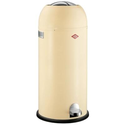 WESCO Kickmaster Maxi Abfallsammler in der Farbe mandel, pulverbeschichtetes Stahlblech, eingebauter Dämpfer, 40 Liter Volumen, großer Einwurf WESCO Kickmaster Maxi Abfallsammler in der Farbe mandel, pulverbeschichtetes Stahlblech, eingebauter Dämpfer, 40 Liter Volumen, großer Einwurf