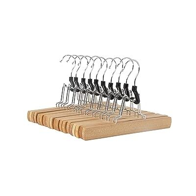 Amazon Basics Holzkleiderbügel für Hosen, Natur, 10er-Pack, Natural, 25x16.5 cm Amazon Basics Holzkleiderbügel für Hosen, Natur, 10er-Pack, Natural, 25x16.5 cm