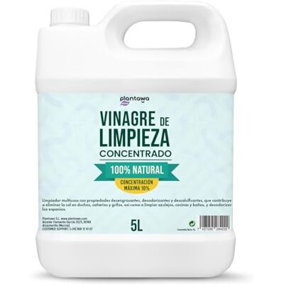 PLANTAWA Essigreiniger Konzentrat 10º 5L Weißer Essig zum Reinigen Kraftvoller Kalkreiniger für Küche & Bad Natürlicher Haushaltsreiniger ohne Zusatzstoffe PLANTAWA Essigreiniger Konzentrat 10º 5L Weißer Essig zum Reinigen Kraftvoller Kalkreiniger für Küche & Bad Natürlicher Haushaltsreiniger ohne Zusatzstoffe