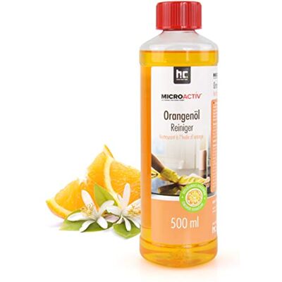 Höfer Chemie MICROACTIV Orangenöl Reiniger Konzentrat 1 x 500ml- Allzweckreiniger & Fettlöser mit frischem Orangenduft Universalreiniger Made in Germany Höfer Chemie MICROACTIV Orangenöl Reiniger Konzentrat 1 x 500ml- Allzweckreiniger & Fettlöser mit frischem Orangenduft Universalreiniger Made in Germany