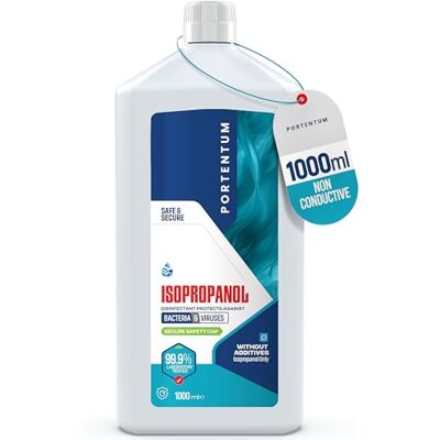 PORTENTUM Isopropanol 99,99 1L Maximale Reinheit für Elektronik, Glasreiniger und Allzweckreiniger. Isopropylalkohol fürIndustrielle Entfetter und Multifunktionsglasreiniger PORTENTUM Isopropanol 99,99 1L Maximale Reinheit für Elektronik, Glasreiniger und Allzweckreiniger. Isopropylalkohol fürIndustrielle Entfetter und Multifunktionsglasreiniger