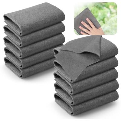 AiQInu 10X Fensterputztücher Microfaser Putztuch, Verdicktes Magisches Reinigungstuch, Reinigungstuch für Kristallklare & Streifenfreie Scheiben 30x30cm AiQInu 10X Fensterputztücher Microfaser Putztuch, Verdicktes Magisches Reinigungstuch, Reinigungstuch für Kristallklare & Streifenfreie Scheiben 30x30cm