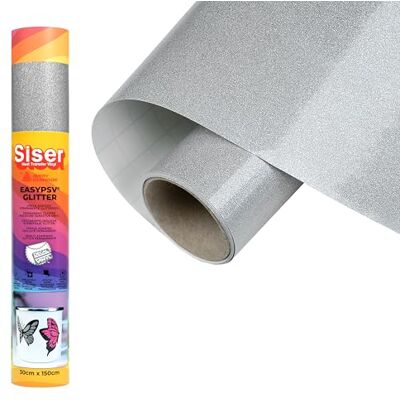 SISER EasyPSV Glitter Diamond Glitter Permanent selbstklebendes Vinyl 150 x 30 cm, zur Personalisierung von Objekten und harten Oberflächen, für Schneideplotter SISER EasyPSV Glitter Diamond Glitter Permanent selbstklebendes Vinyl 150 x 30 cm, zur Personalisierung von Objekten und harten Oberflächen, für Schneideplotter