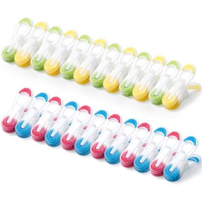 Romon Wäscheklammern, Wäscheklammer Bunt Wäscheklammern Ohne Abdruck, 24 Stück Windfeste Kunststoff Sockenklammern Kluppen Soft Grip Clothes Pegs für Wäscheleinen Kleiderbügel T Shirts Unterwäsche Romon Wäscheklammern, Wäscheklammer Bunt Wäscheklammern Ohne Abdruck, 24 Stück Windfeste Kunststoff Sockenklammern Kluppen Soft Grip Clothes Pegs für Wäscheleinen Kleiderbügel T Shirts Unterwäsche
