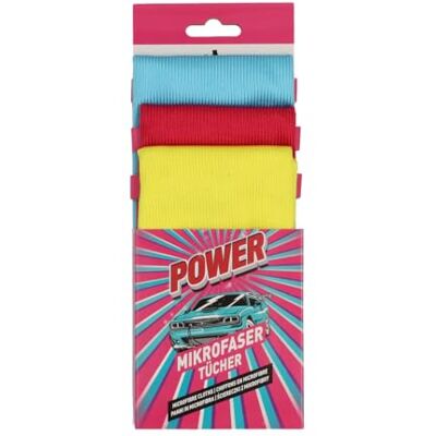 NIGRIN Power Mikrofaser-Tücher-Set 3X fusselfrei, Poliertuch, alle Oberflächen NIGRIN Power Mikrofaser-Tücher-Set 3X fusselfrei, Poliertuch, alle Oberflächen