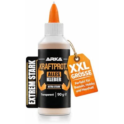 KRAFTPROTZ Alleskleber 100 ml – extra starker & schnell trocknender Superkleber – transparent & flexibel – für Holz, Metall, Kunststoff, Textil & Papier – Universalkleber für Haushalt & DIY KRAFTPROTZ Alleskleber 100 ml – extra starker & schnell trocknender Superkleber – transparent & flexibel – für Holz, Metall, Kunststoff, Textil & Papier – Universalkleber für Haushalt & DIY