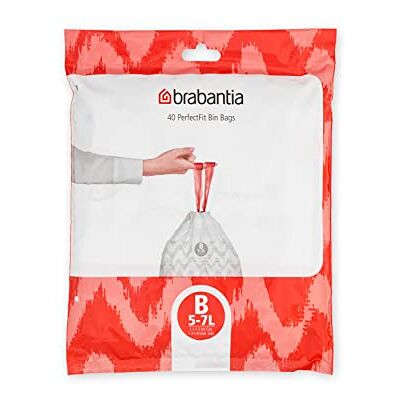Brabantia Müllbeutel PerfectFit Spenderpackung (Code B / 5L) Extra Starke müllsäcke Mit Zugband (40 Müllbeutel) Brabantia Müllbeutel PerfectFit Spenderpackung (Code B / 5L) Extra Starke müllsäcke Mit Zugband (40 Müllbeutel)