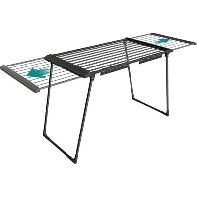 SONGMICS Wäscheständer, Standtrockner, ausziehbare Flügel, Flügelwäscheständer, 22 m Trockenfläche, Flügelwäschetrockner mit Sockenhalter, klappbar, tintenschwarz LLR522BH01 SONGMICS Wäscheständer, Standtrockner, ausziehbare Flügel, Flügelwäscheständer, 22 m Trockenfläche, Flügelwäschetrockner mit Sockenhalter, klappbar, tintenschwarz LLR522BH01
