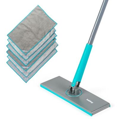 Beldray Anti-Bac Clip-to-Grip Bodenwischer Großer Wischkopf, Fliesen/Boden/Fenster/Spiegel, Hygienischer Push-Release-Griff, 360° Schwenkkopf, 6 Tücher, Reinigen/Scheuern/Abstauben Beldray Anti-Bac Clip-to-Grip Bodenwischer Großer Wischkopf, Fliesen/Boden/Fenster/Spiegel, Hygienischer Push-Release-Griff, 360° Schwenkkopf, 6 Tücher, Reinigen/Scheuern/Abstauben