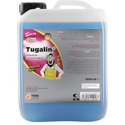 TUGA Chemie Tugalin Glasreiniger Auto – Hochwirksamer Scheibenreiniger für Autoscheiben, Windschutzscheibe, Spiegel, Fenster – Innen & Außen – 5 L Kanister Made in Germany TUGA Chemie Tugalin Glasreiniger Auto – Hochwirksamer Scheibenreiniger für Autoscheiben, Windschutzscheibe, Spiegel, Fenster – Innen & Außen – 5 L Kanister Made in Germany
