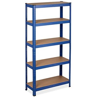 Relaxdays Schwerlastregal, HBT: 150 x 75 x 30 cm, Traglast: 875 kg, 5 Böden, zum Stecken, Keller & Garage, Stahl, blau Relaxdays Schwerlastregal, HBT: 150 x 75 x 30 cm, Traglast: 875 kg, 5 Böden, zum Stecken, Keller & Garage, Stahl, blau