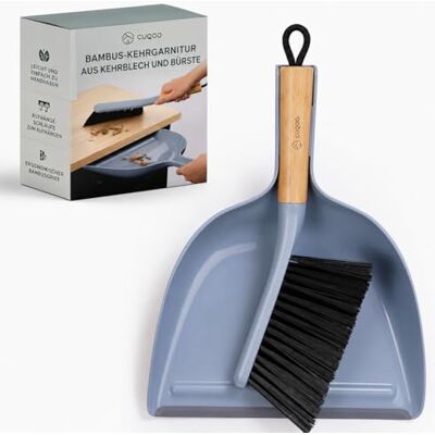 CUQOO Kleines Bambus-Kehrschaufel & Besen Set Kompakter Besen und Pfanne mit Holzgriff mit weichen Borsten Mini Indoor Reinigungsset für Küche, Arbeitsplatten & Böden CUQOO Kleines Bambus-Kehrschaufel & Besen Set Kompakter Besen und Pfanne mit Holzgriff mit weichen Borsten Mini Indoor Reinigungsset für Küche, Arbeitsplatten & Böden