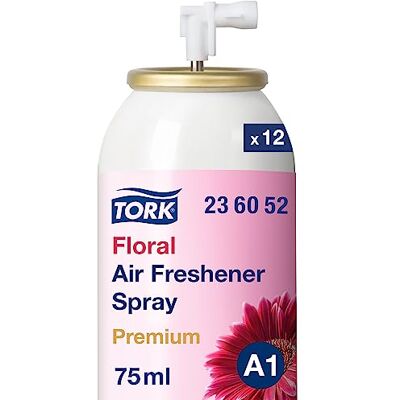 Tork Lufterfrischer Spray mit Blütenduft A1, Frischeduft, 12 Flaschen, 236052 Tork Lufterfrischer Spray mit Blütenduft A1, Frischeduft, 12 Flaschen, 236052
