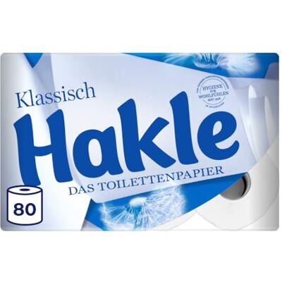 Hakle Klassisch Toilettenpapier – 80 Rollen, Die Sanfte Reinigung und Pflege für Wohlbefinden Hakle Klassisch Toilettenpapier – 80 Rollen, Die Sanfte Reinigung und Pflege für Wohlbefinden