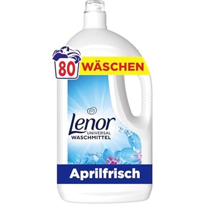 Lenor Universal Waschmittel Flüssig, 80 Waschladungen, Aprilfrisch, Lang Anhaltende Frische, Extra Geruchsabwehr Bei Kaltwäsche Lenor Universal Waschmittel Flüssig, 80 Waschladungen, Aprilfrisch, Lang Anhaltende Frische, Extra Geruchsabwehr Bei Kaltwäsche