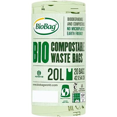 BioBag Kompostierbare Müllbeutel, 20 l, Grün, 20 Stück BioBag Kompostierbare Müllbeutel, 20 l, Grün, 20 Stück