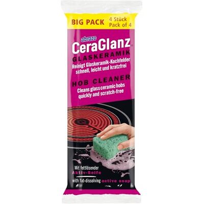 abrazo CeraGlanz Glaskeramik 4 Glaskeramikfeldreiniger 2x2 Stk. antibak. Glaskeramik Reiniger, Keramikfeld Reiniger, Herdreiniger, Herd kratzfrei reinigen abrazo CeraGlanz Glaskeramik 4 Glaskeramikfeldreiniger 2x2 Stk. antibak. Glaskeramik Reiniger, Keramikfeld Reiniger, Herdreiniger, Herd kratzfrei reinigen