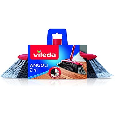 Vileda 137396 Scopa 2-in-1 Doppio Angolo Per Interni, Tecnologia 2-in-1 Delle Fibre, Efficace Contro Tutti i Tipi di Sporco Giunge Anche Negli Angoli Vileda 137396 Scopa 2-in-1 Doppio Angolo Per Interni, Tecnologia 2-in-1 Delle Fibre, Efficace Contro Tutti i Tipi di Sporco Giunge Anche Negli Angoli