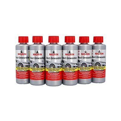 NIGRIN Rostumwandler, 6 x 200 ml, rostlösend, Rostentferner, hemmt das Weiterrosten, entrostet selbstaktiv, Mehfarbig NIGRIN Rostumwandler, 6 x 200 ml, rostlösend, Rostentferner, hemmt das Weiterrosten, entrostet selbstaktiv, Mehfarbig