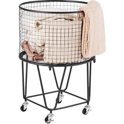 VEVOR Wäschewagen runder Wäschesammler mit 360°-Drehrädern 40 L mit 27 kg Tragkraft, Einkaufswagen aus Karbonstahl für Wäsche Einkaufen Camping Lebensmittel Gepäck, Wäschesortierer Wäschekorb VEVOR Wäschewagen runder Wäschesammler mit 360°-Drehrädern 40 L mit 27 kg Tragkraft, Einkaufswagen aus Karbonstahl für Wäsche Einkaufen Camping Lebensmittel Gepäck, Wäschesortierer Wäschekorb