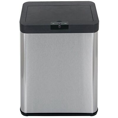 ECHTWERK Sensor-Abfalleimer, Touchless Abfalleimer, elektrischer Müllbehälter, Infrarot Bewegungssensor, Soft Close Funktion, Korpus aus Edelstahl, Fassungsvermögen 48 Liter, Schwarz ECHTWERK Sensor-Abfalleimer, Touchless Abfalleimer, elektrischer Müllbehälter, Infrarot Bewegungssensor, Soft Close Funktion, Korpus aus Edelstahl, Fassungsvermögen 48 Liter, Schwarz