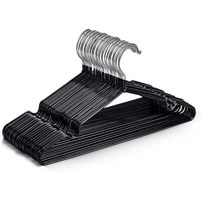 KEPLIN Premium Metall Kleiderbügel 20er Pack, gummibeschichtet, platzsparend, sorgt für Ordnung, strapazierfähige Bügel für Kleiderschränke, Garderobenständer und Kleiderstangen (schwarz) KEPLIN Premium Metall Kleiderbügel 20er Pack, gummibeschichtet, platzsparend, sorgt für Ordnung, strapazierfähige Bügel für Kleiderschränke, Garderobenständer und Kleiderstangen (schwarz)