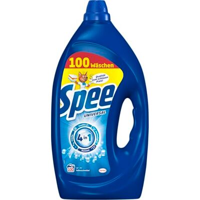 Spee Gel Universal (100 Waschladungen), Flüssigwaschmittel mit 4 in 1 Formel, Waschmittel vereint Reinheit, Strahlkraft, Frische & Nachhaltigkeit, 20° 95° C Spee Gel Universal (100 Waschladungen), Flüssigwaschmittel mit 4 in 1 Formel, Waschmittel vereint Reinheit, Strahlkraft, Frische & Nachhaltigkeit, 20° 95° C