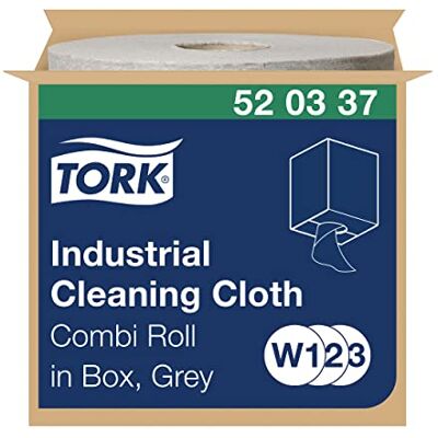 Tork Industrie Reinigungstücher Grau W1/2/3, Wiederverwendbar, 1 × 390 Tücher, 520337 Tork Industrie Reinigungstücher Grau W1/2/3, Wiederverwendbar, 1 × 390 Tücher, 520337