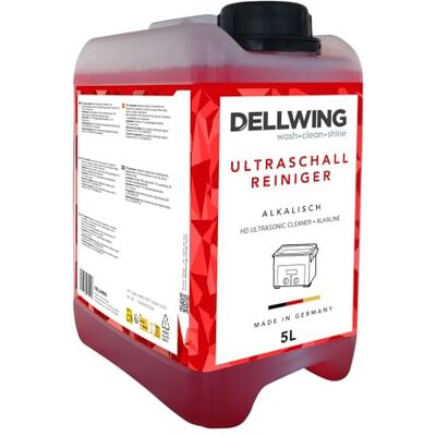 DELLWING Ultraschallreiniger 5 l, alkalisches Reinigungsmittel für Autoteile, Vergaser-Reiniger,Made in Germany DELLWING Ultraschallreiniger 5 l, alkalisches Reinigungsmittel für Autoteile, Vergaser-Reiniger,Made in Germany