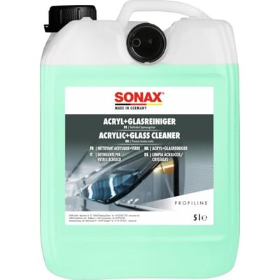 SONAX Acryl+Glasreiniger (5 Liter) für Echt- und Acryl- und Plexiglasoberflächen für streifenfreien Glanz und langanhaltende Transparenz Art-Nr. 07385050 SONAX Acryl+Glasreiniger (5 Liter) für Echt- und Acryl- und Plexiglasoberflächen für streifenfreien Glanz und langanhaltende Transparenz Art-Nr. 07385050