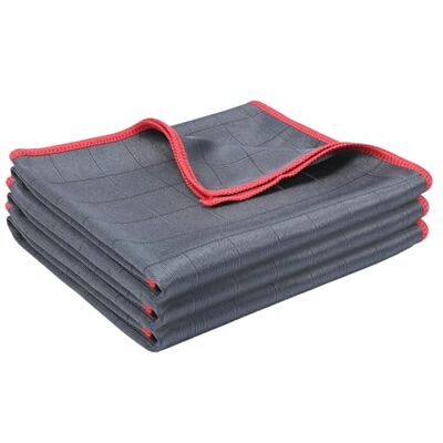 Carehabi Fensterputztücher 3 Stück 40x50 cm 400GSM Fenstertuch streifenfrei für Haushalt und Autopflege Mikrofaser Carbon Reinigungstuch fusselfrei Carehabi Fensterputztücher 3 Stück 40x50 cm 400GSM Fenstertuch streifenfrei für Haushalt und Autopflege Mikrofaser Carbon Reinigungstuch fusselfrei
